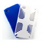 Wholesale iPhone 4 4S Hybrid Grip Case (White-Blue)